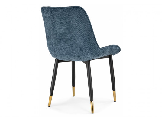 Стул на металлокаркасе Seda 1 blue \ black \ gold