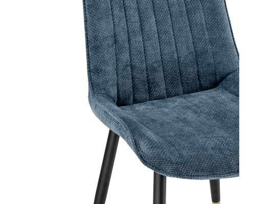 Стул на металлокаркасе Seda 1 blue \ black \ gold