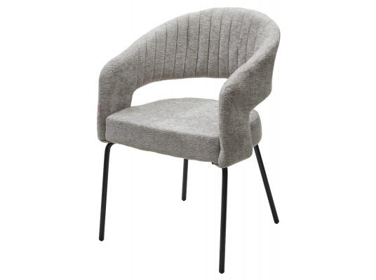 Стул SNUG 3018-03 светло-серый, шенилл / черный каркас, ®DISAUR