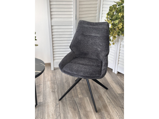 Стул OLAF 360 град. поворот. RAVEN18 Серый, ткань / Черный, ®DISAUR