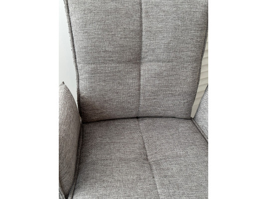 Стул PONCE 360 град. поворот. Brego-07 Серый, ткань/ XD841-16 Серый, букле/ Черный, ®DISAUR