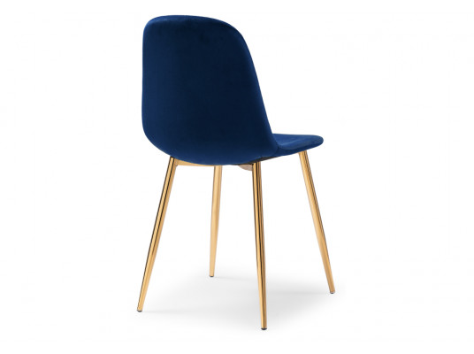 Стул на металлокаркасе Dabl dark blue \ gold