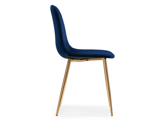Стул на металлокаркасе Dabl dark blue \ gold