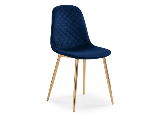 Стул на металлокаркасе Dabl dark blue \ gold