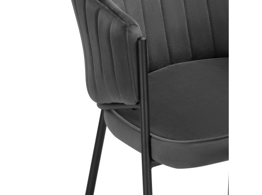 Стул на металлокаркасе Kortni dark grey \ black