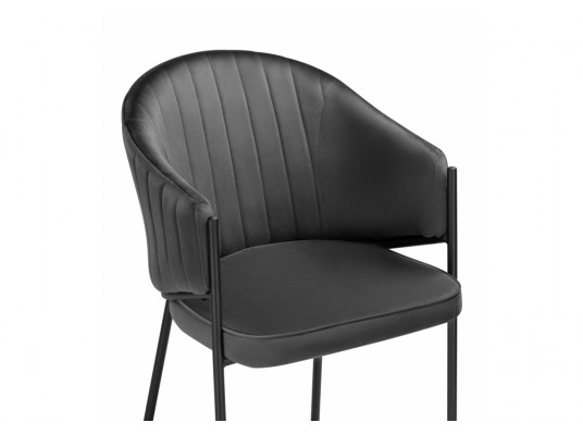 Стул на металлокаркасе Kortni dark grey \ black