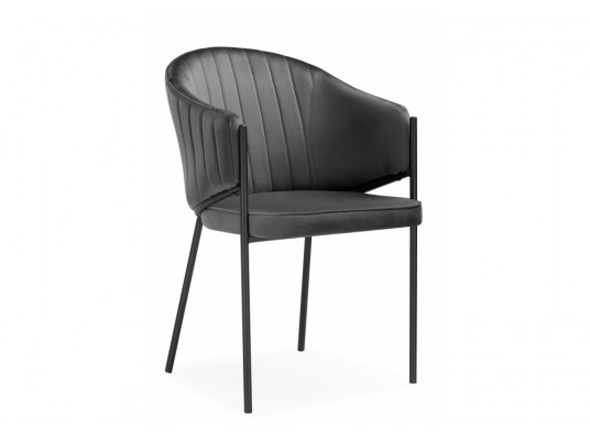 Стул на металлокаркасе Kortni dark grey \ black