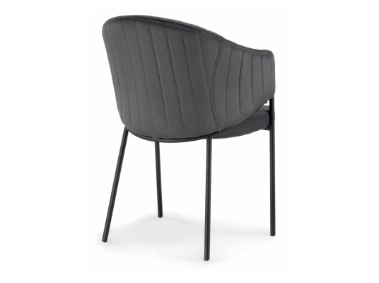 Стул на металлокаркасе Kortni dark grey \ black