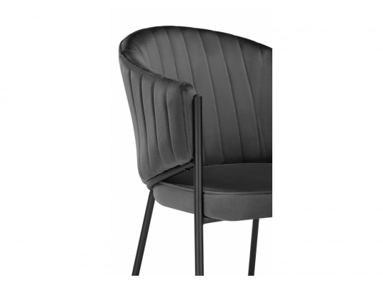 Стул на металлокаркасе Kortni dark grey \ black