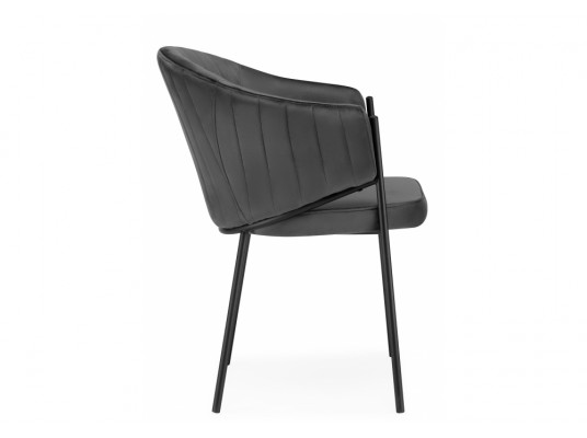 Стул на металлокаркасе Kortni dark grey \ black