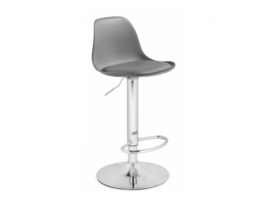Барный стул Soft gray \ chrome