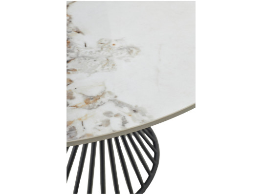 Стол BUENO 120 GLOSS GOLDEN JADE SOLID CERAMIC / BLACK, ®DISAUR
