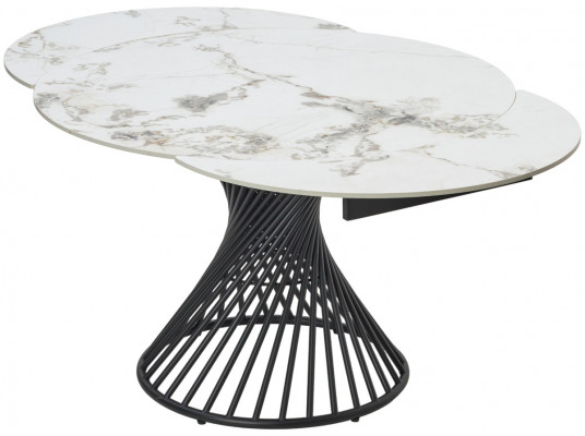 Стол BUENO 120 GLOSS GOLDEN JADE SOLID CERAMIC / BLACK, ®DISAUR