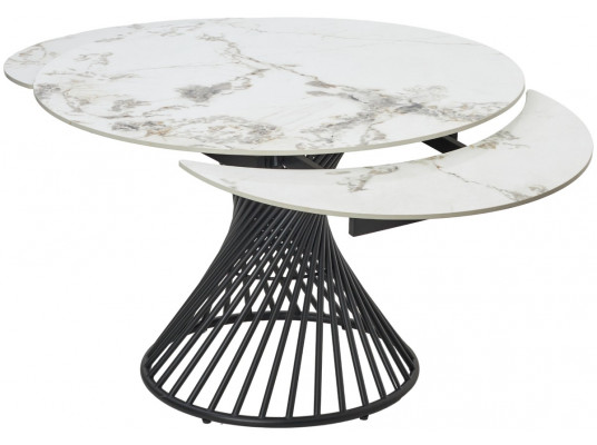 Стол BUENO 120 GLOSS GOLDEN JADE SOLID CERAMIC / BLACK, ®DISAUR