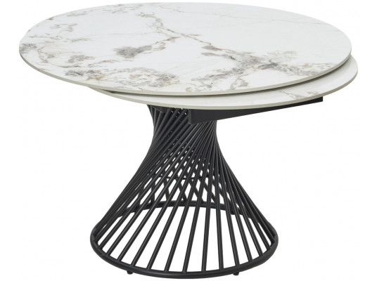 Стол BUENO 120 GLOSS GOLDEN JADE SOLID CERAMIC / BLACK, ®DISAUR