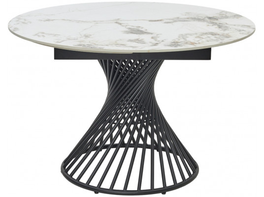 Стол BUENO 120 GLOSS GOLDEN JADE SOLID CERAMIC / BLACK, ®DISAUR