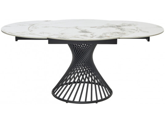 Стол BUENO 120 GLOSS GOLDEN JADE SOLID CERAMIC / BLACK, ®DISAUR