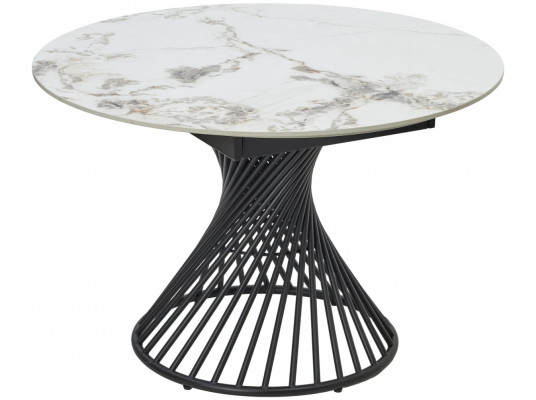 Стол BUENO 120 GLOSS GOLDEN JADE SOLID CERAMIC / BLACK, ®DISAUR