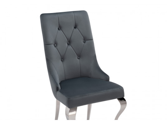 Стул на металлокаркасе Viki dark grey \ steel