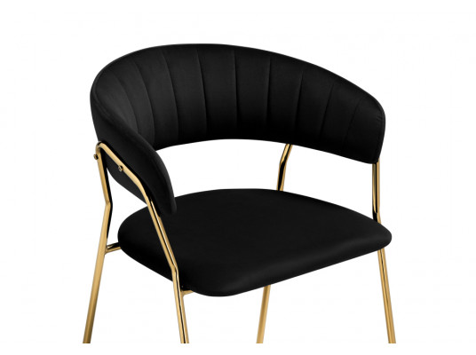 Стул на металлокаркасе Kamelia 1 black \ gold