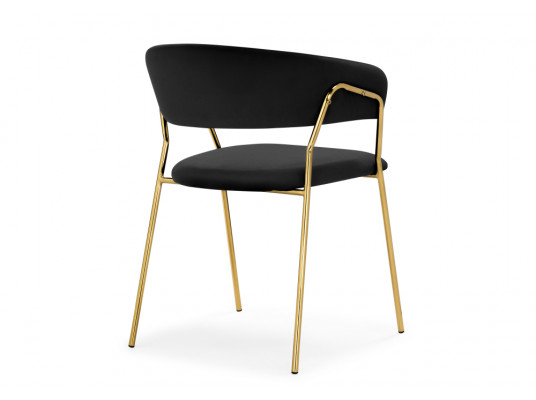 Стул на металлокаркасе Kamelia 1 black \ gold