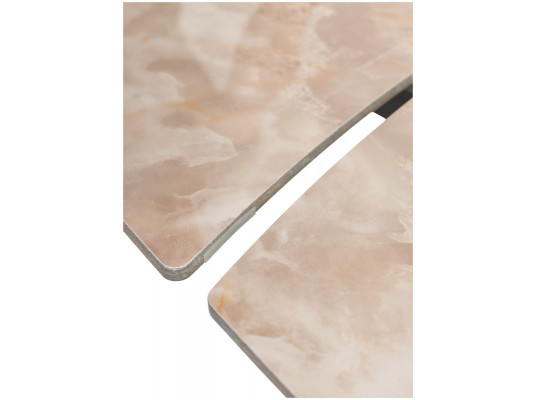 Стол BALDE 120 GLOSS AMBER JADE SOLID CERAMIC / BLACK, ®DISAUR