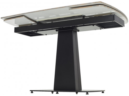 Стол BALDE 120 GLOSS AMBER JADE SOLID CERAMIC / BLACK, ®DISAUR