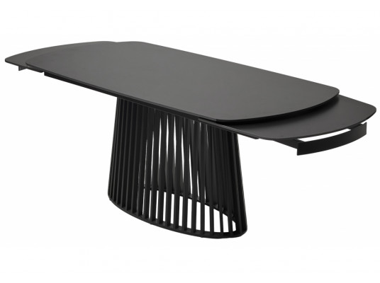 Керамический стол Desio 180 керамика черный мрамор матовый pure black solid ceramic \ черный