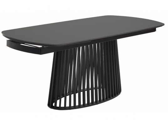Керамический стол Desio 180 керамика черный мрамор матовый pure black solid ceramic \ черный