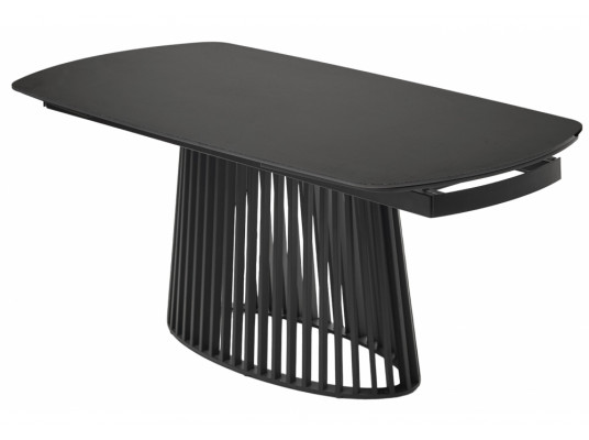 Керамический стол Desio 180 керамика черный мрамор матовый pure black solid ceramic \ черный