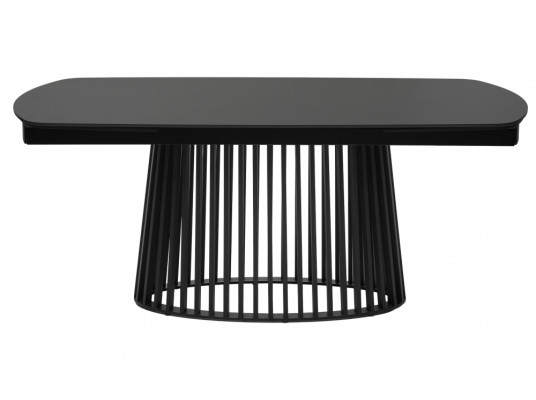 Керамический стол Desio 180 керамика черный мрамор матовый pure black solid ceramic \ черный