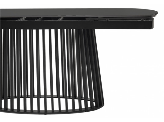 Керамический стол Desio 180 керамика черный мрамор матовый pure black solid ceramic \ черный