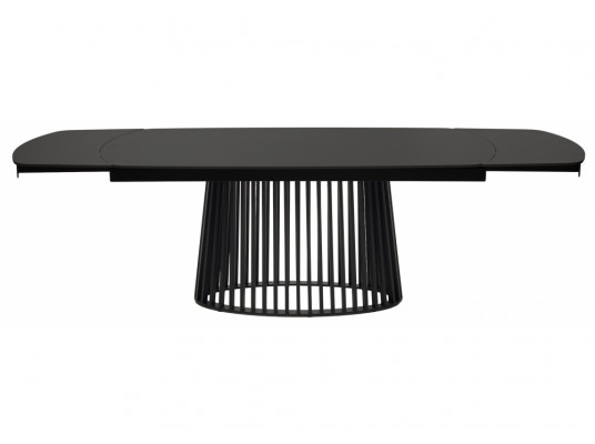 Керамический стол Desio 180 керамика черный мрамор матовый pure black solid ceramic \ черный