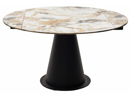 Керамический стол поворотный Teramo 135 gloss grand jade solid ceramic \ бронзовый