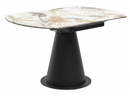 Керамический стол поворотный Teramo 135 gloss grand jade solid ceramic \ бронзовый