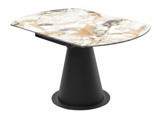 Керамический стол поворотный Teramo 135 gloss grand jade solid ceramic \ бронзовый