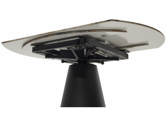 Керамический стол поворотный Teramo 135 gloss grand jade solid ceramic \ бронзовый