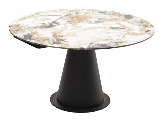 Керамический стол поворотный Teramo 135 gloss grand jade solid ceramic \ бронзовый