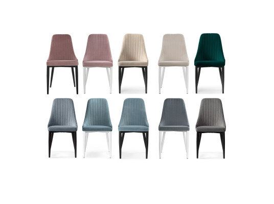 Стул на металлокаркасе Kora dark gray \ black
