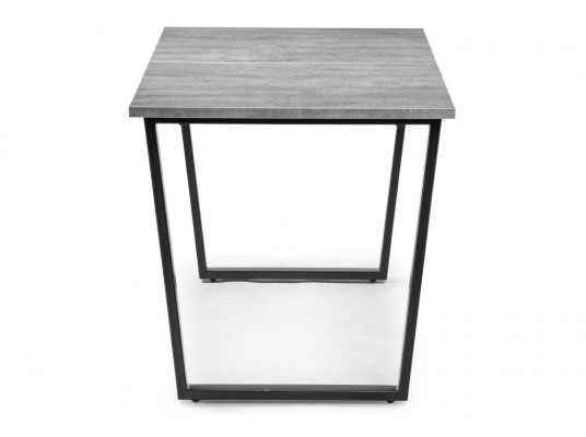 Стол деревянный раскладной Лота Лофт 120 25 мм бетон \ черный матовый