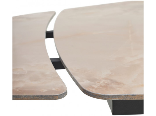 Стол ALATRI 120 GLOSS AMBER JADE SOLID CERAMIC / BLACK, ®DISAUR