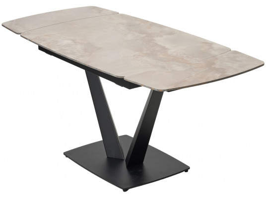 Стол ALATRI 120 GLOSS AMBER JADE SOLID CERAMIC / BLACK, ®DISAUR