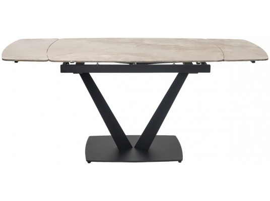 Стол ALATRI 120 GLOSS AMBER JADE SOLID CERAMIC / BLACK, ®DISAUR