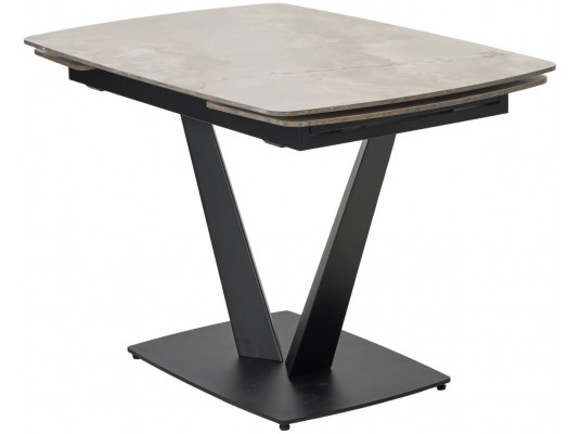 Стол ALATRI 120 GLOSS AMBER JADE SOLID CERAMIC / BLACK, ®DISAUR