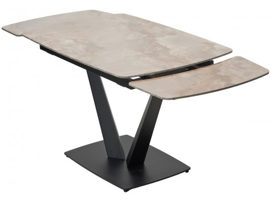 Стол ALATRI 120 GLOSS AMBER JADE SOLID CERAMIC / BLACK, ®DISAUR