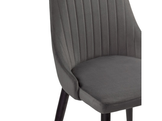 Стул на металлокаркасе Kora dark gray \ black