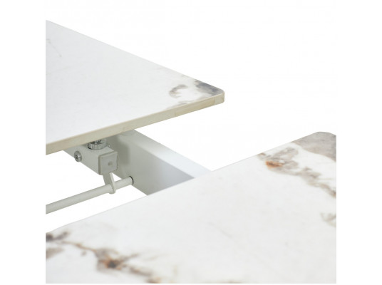 Стол CORNER 120 GLOSS GOLDEN JADE SOLID CERAMIC / WHITE, ®DISAUR