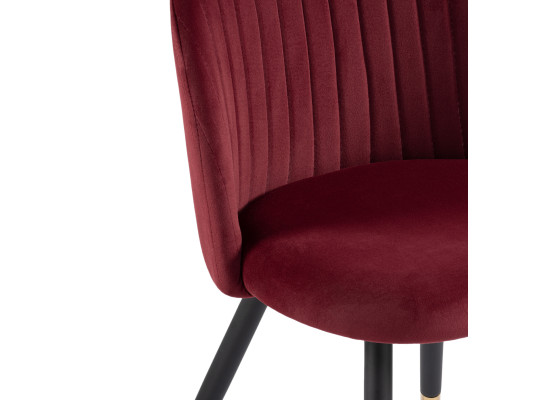 Стул на металлокаркасе Gabi wine red \ black
