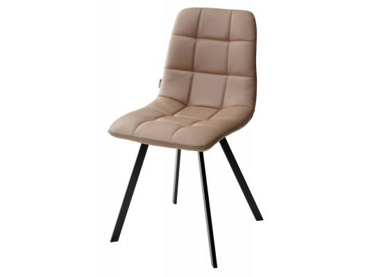 Стул CHILLI SQUARE HK017-31 серо-коричневый, PU / черный каркас М-City