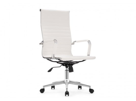Компьютерное кресло Reus pu white \ chrome